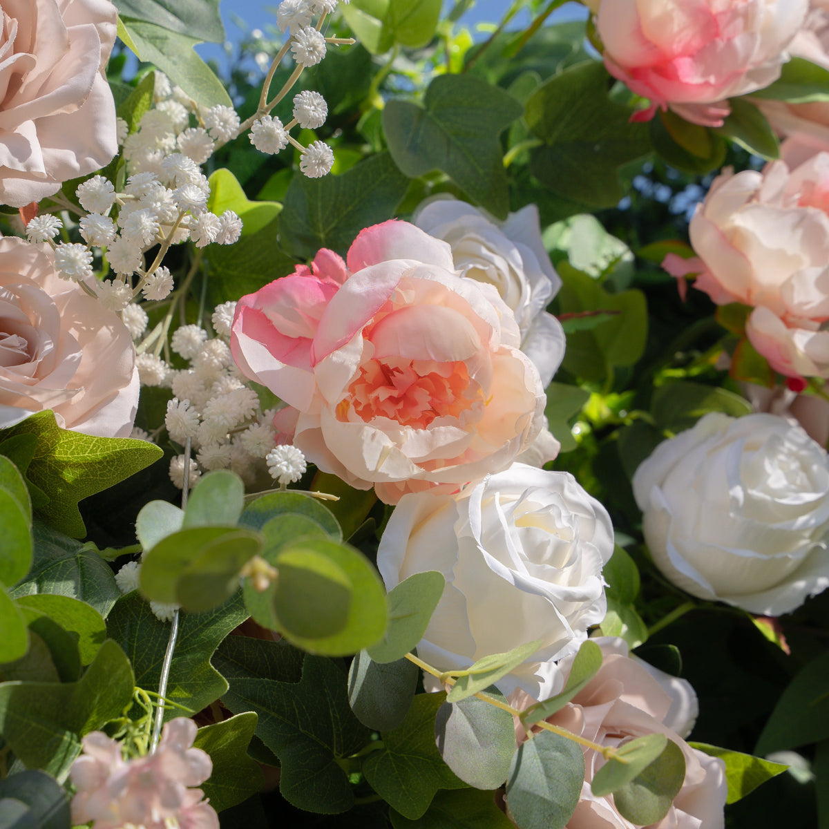 Joel | 5D Event-Ready Artificial Floral Wall Backdrop, Roll-Up Fabric | Shipping Included