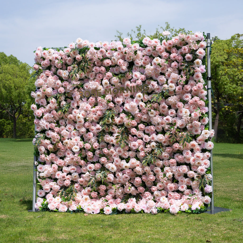 Juli | 3D Event-Ready Artificial Floral Wall Backdrop, Roll-Up Fabric | Shipping Included
