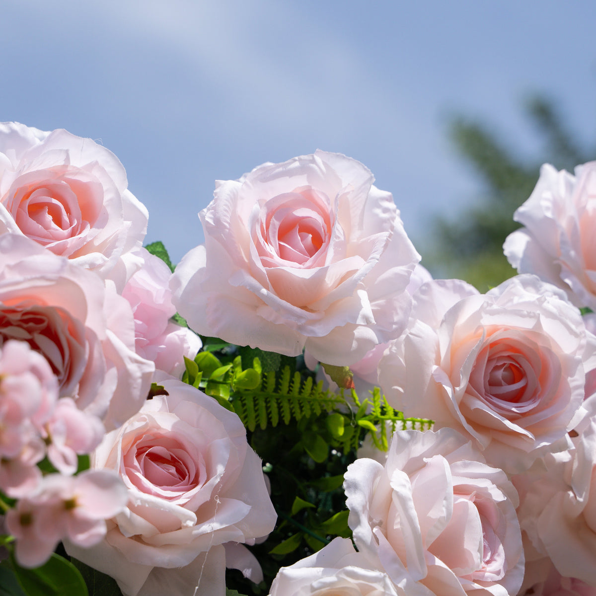 Juli | 3D Event-Ready Artificial Floral Wall Backdrop, Roll-Up Fabric | Shipping Included