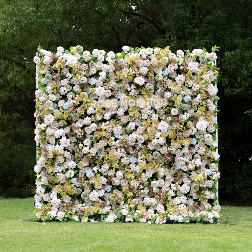 July - Fall Harvest | 5D Fabric Roll Up Flower Wall for Wedding Party Seasonal Backdrop | Shipping Included