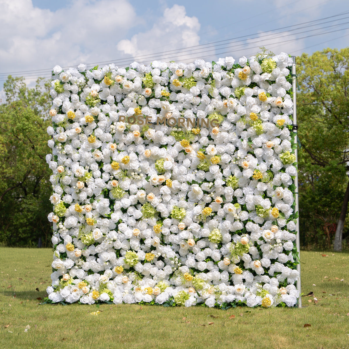 Lesly | 3D Event-Ready Artificial Floral Wall Backdrop, Roll-Up Fabric | Shipping Included