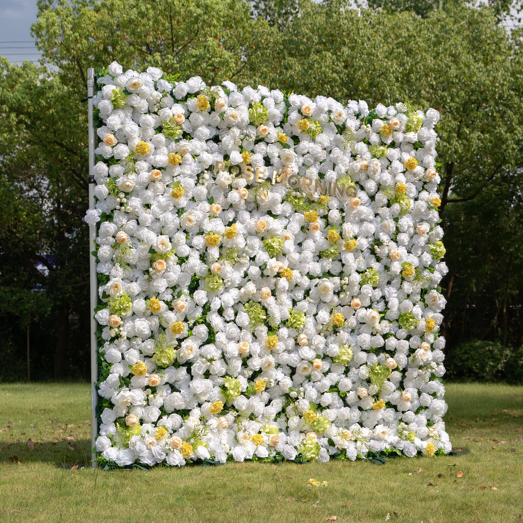 Lesly | 3D Event-Ready Artificial Floral Wall Backdrop, Roll-Up Fabric | Shipping Included