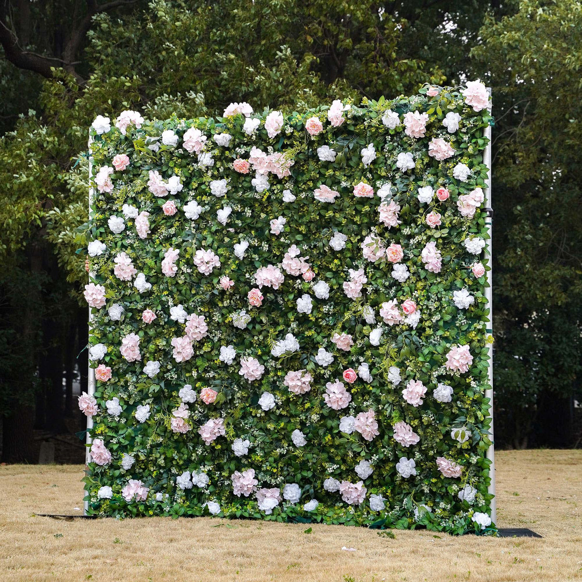 Lin | 2D Event-Ready Artificial Floral Wall Backdrop, Roll-Up Fabric 8ft x 8ft for weddings and events decoration | Shipping Included