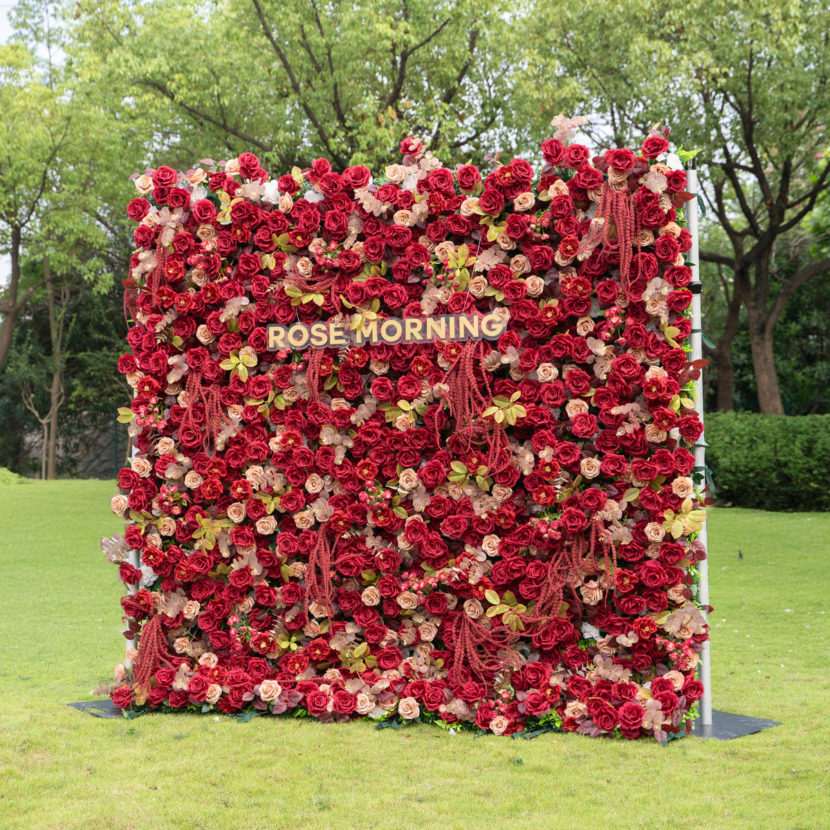 litchi | 5D Event-Ready Artificial Floral Wall Backdrop, Zip-Up Fabric 8ft*8ft (Ready to ship-Only USA) | Shipping Included