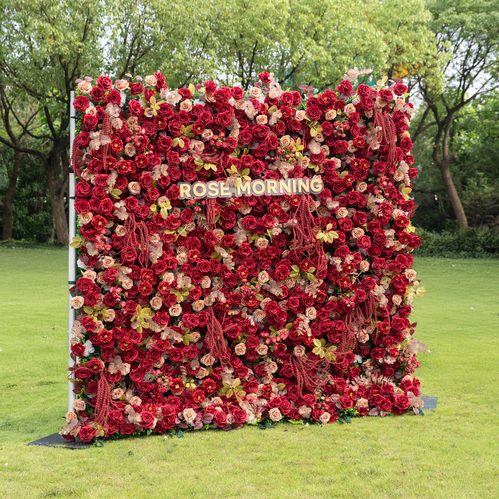 litchi | 5D Event-Ready Artificial Floral Wall Backdrop, Zip-Up Fabric + Free Flower Stand(Ready to ship-Only USA) | Shipping Included