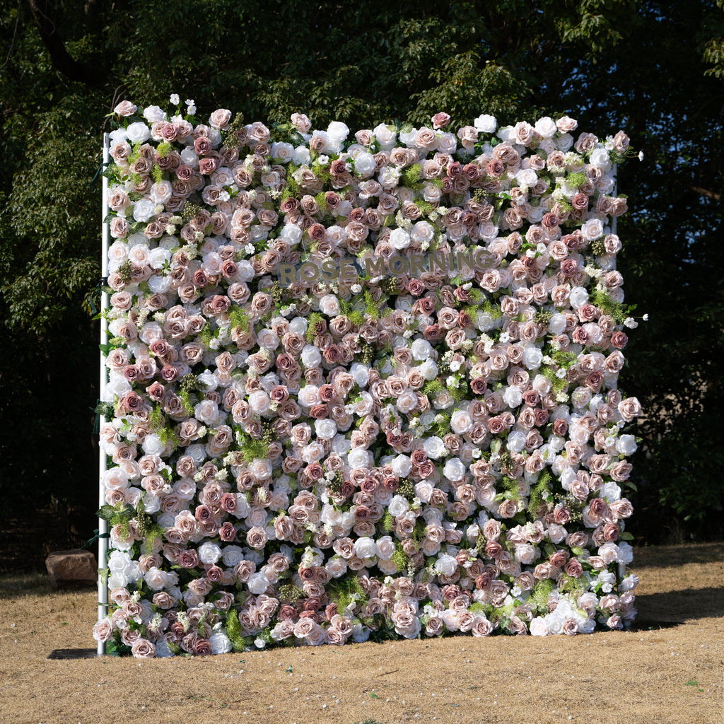 Loredana | 5D Event-Ready Artificial Floral Wall Backdrop, Roll-Up Fabric | Shipping Included