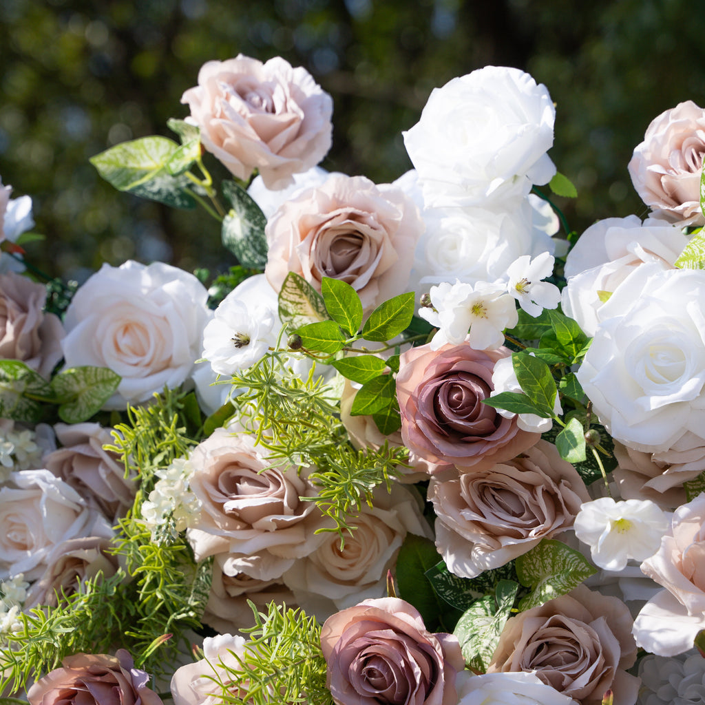 Loredana | 5D Event-Ready Artificial Floral Wall Backdrop, Roll-Up Fabric | Shipping Included