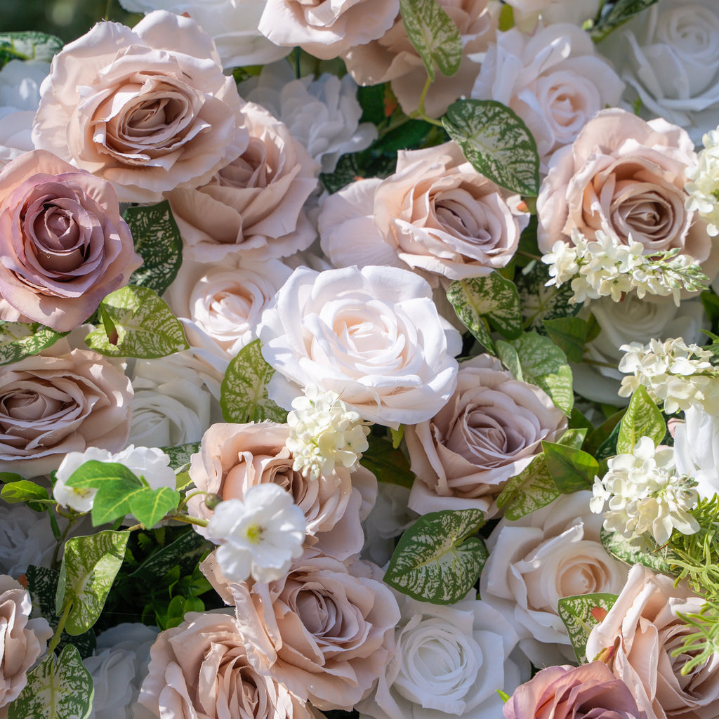 Loredana | 5D Event-Ready Artificial Floral Wall Backdrop, Roll-Up Fabric | Shipping Included