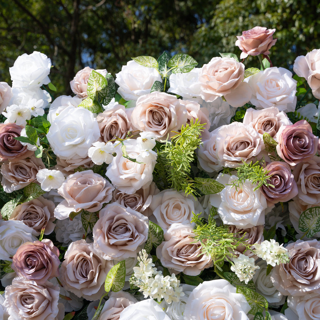 Loredana | 5D Event-Ready Artificial Floral Wall Backdrop, Roll-Up Fabric | Shipping Included