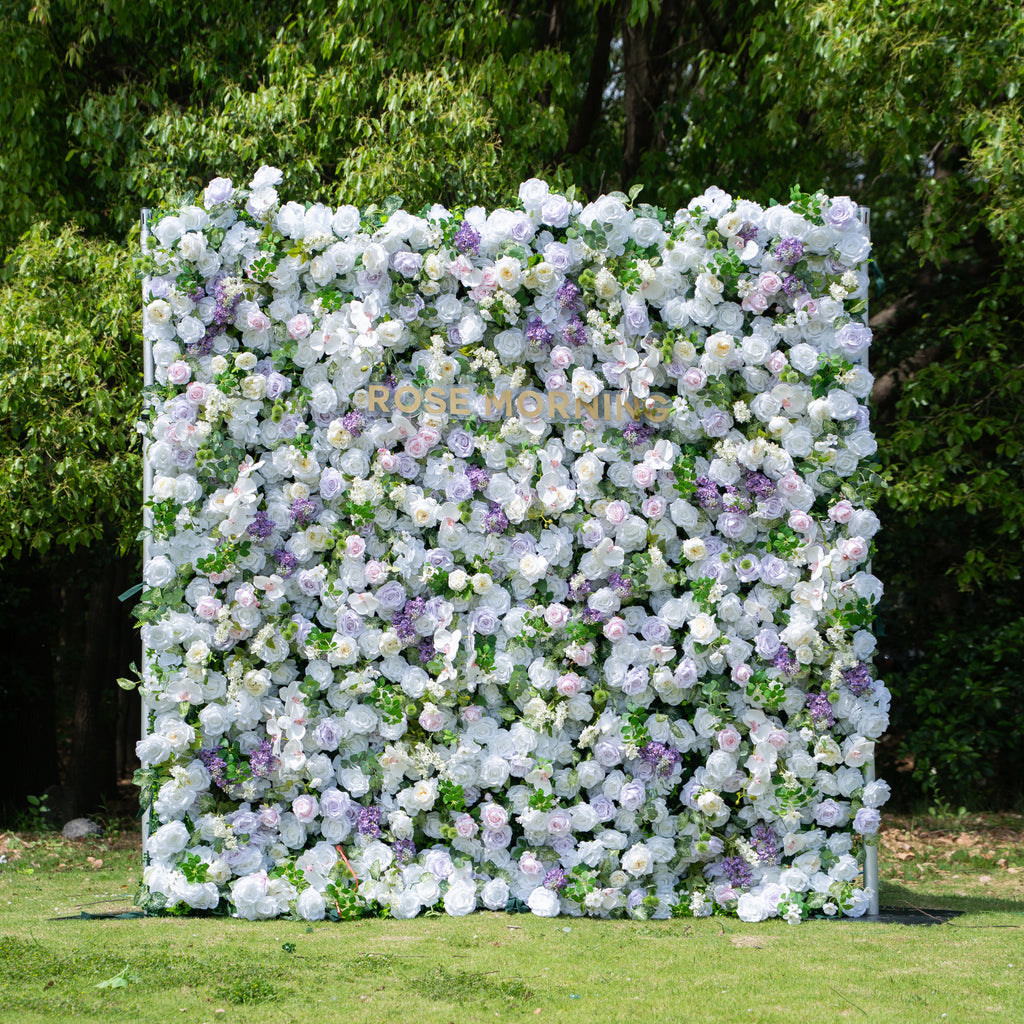Lori | 5D Event-Ready Artificial Floral Wall Backdrop, Zip-Up Fabric 8ft*8ft(In US Stock) | Shipping Included