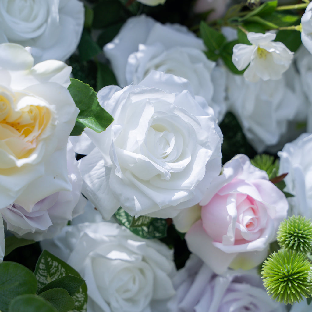 Lori | 5D Event-Ready Artificial Floral Wall Backdrop, Zip-Up Fabric 8ft*8ft(In US Stock) | Shipping Included