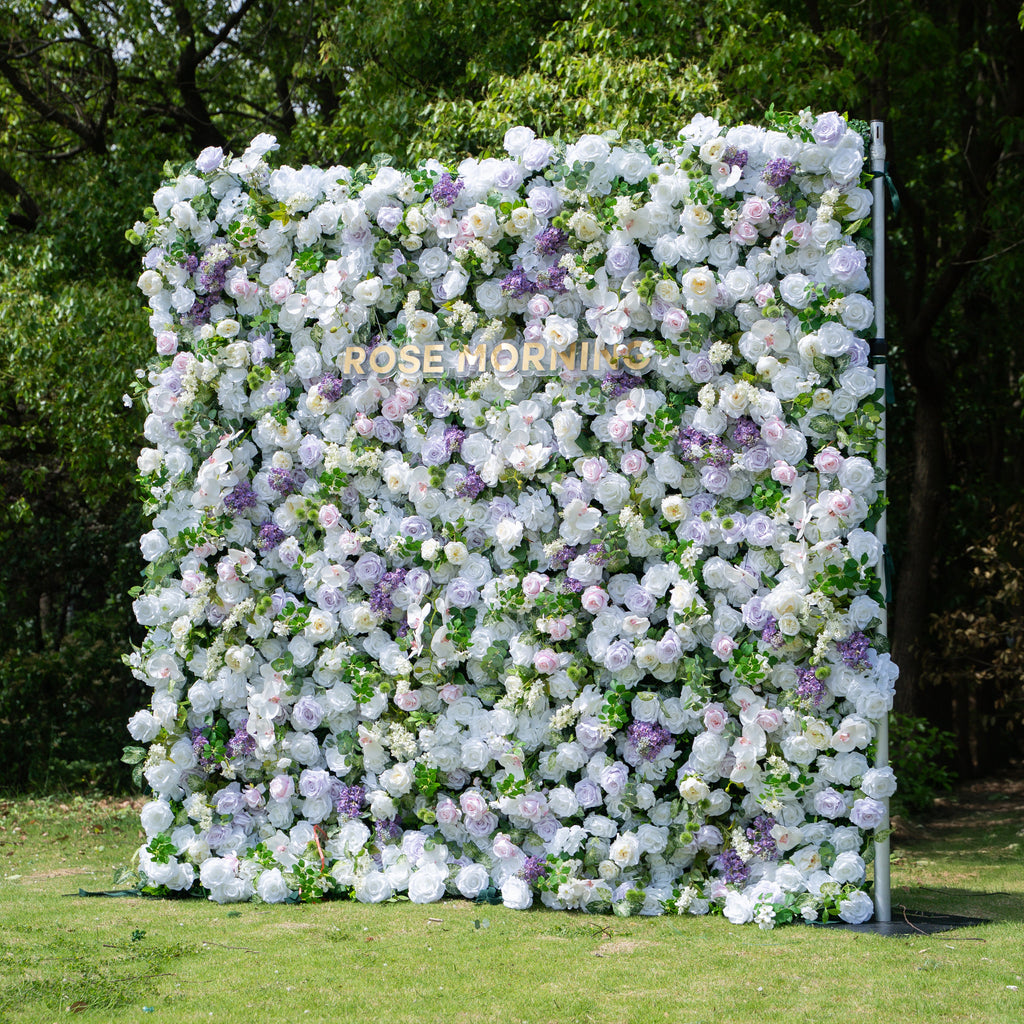 Lori | 5D Event-Ready Artificial Floral Wall Backdrop, Zip-Up Fabric 8ft*8ft(In US Stock) | Shipping Included
