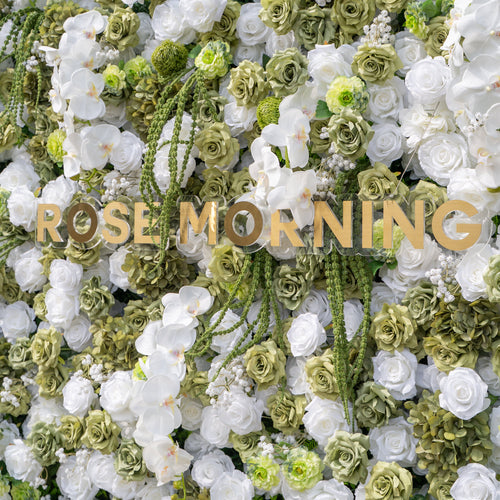 @askmeforaballoon’s Pick Lumi | 5D Sage Green & Cream Floral Wall with Hanging Vines for Dreamy Garden Weddings | Shipping Included
