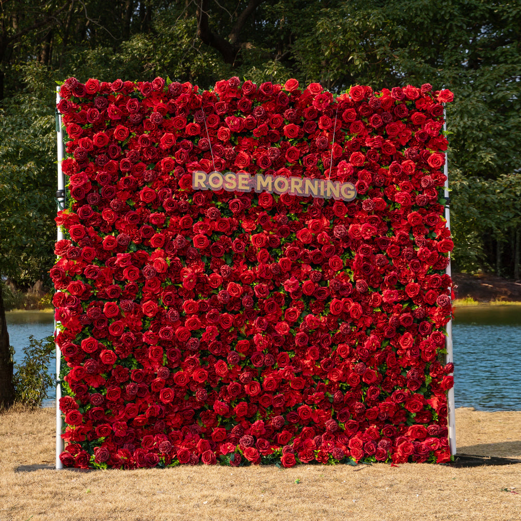 Luna | 3D Event-Ready Artificial Floral Wall Backdrop, Roll-Up Fabric | Shipping Included