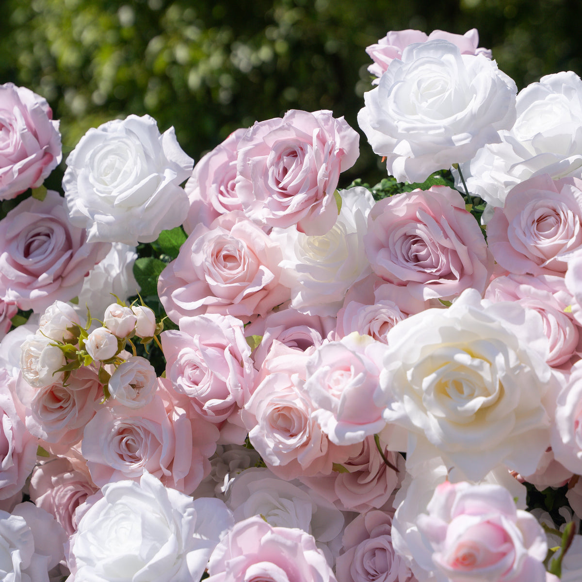 Macarons | 4D Event-Ready Artificial Floral Wall Backdrop, Zip-Up Fabric 8ft*8ft | Shipping Included