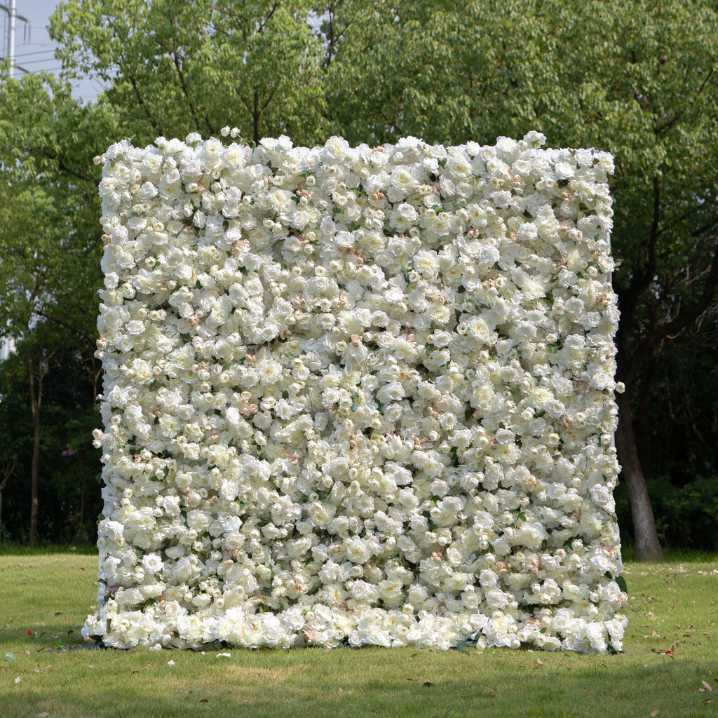 Marainne | 5D Event-Ready Artificial Floral Wall Backdrop, Roll-Up Fabric | Shipping Included