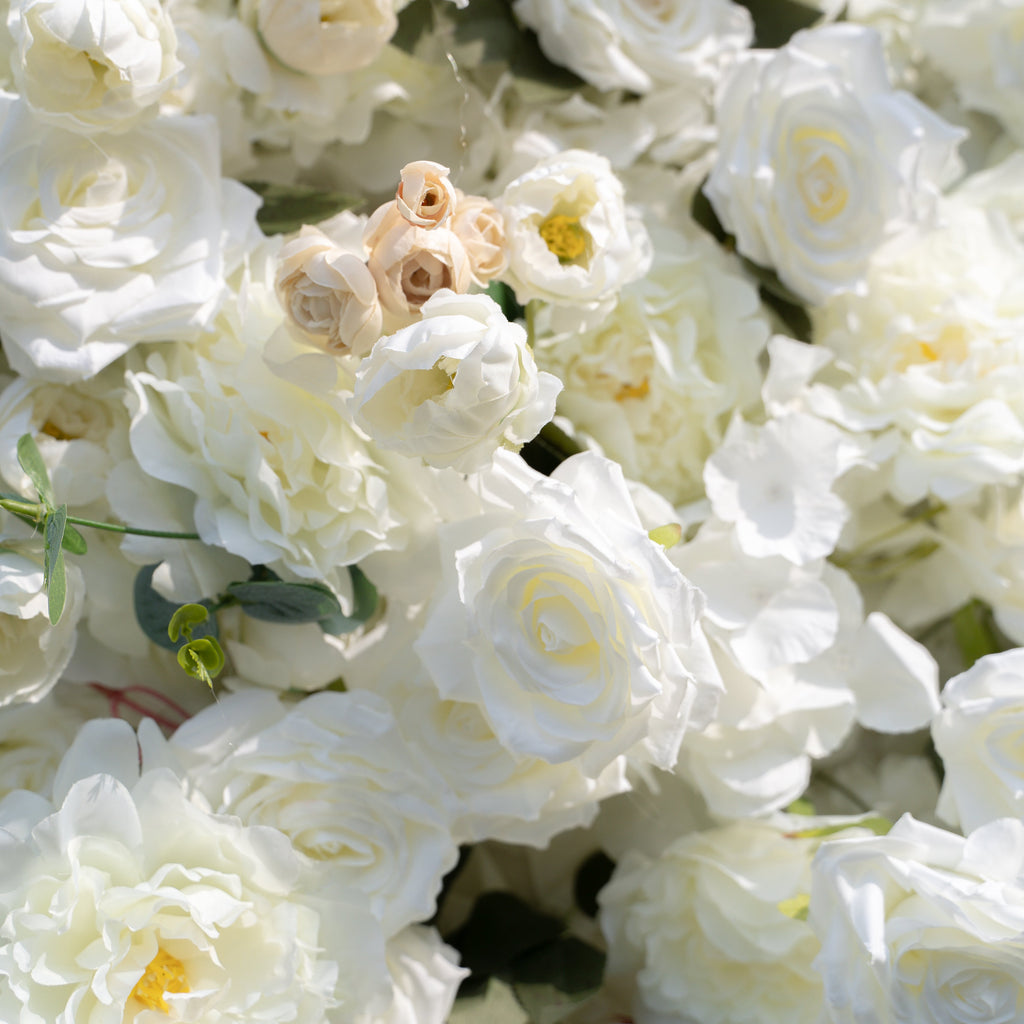 Marainne | 5D Event-Ready Artificial Floral Wall Backdrop, Roll-Up Fabric | Shipping Included