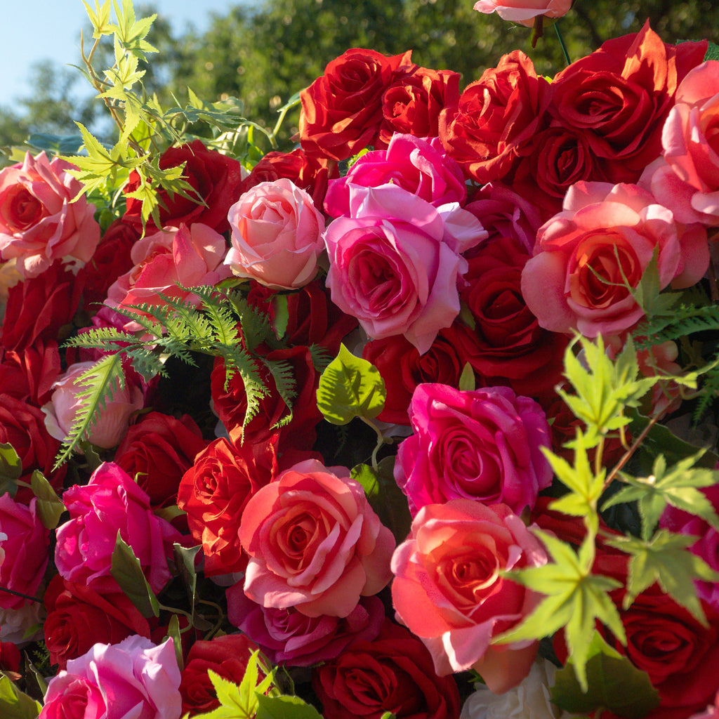Margarita | 5D Event-Ready Artificial Floral Wall Backdrop, Roll-Up Fabric | Shipping Included