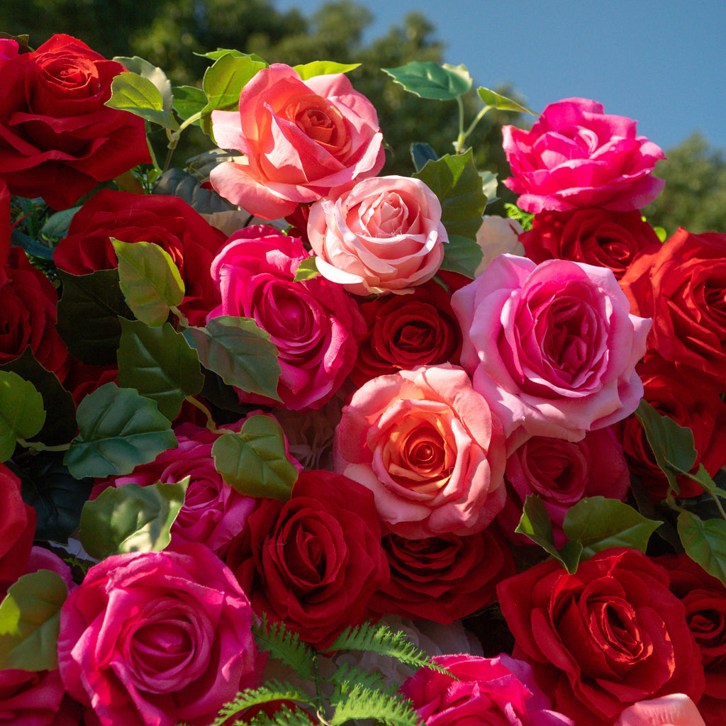 Margarita | 5D Event-Ready Artificial Floral Wall Backdrop, Roll-Up Fabric | Shipping Included