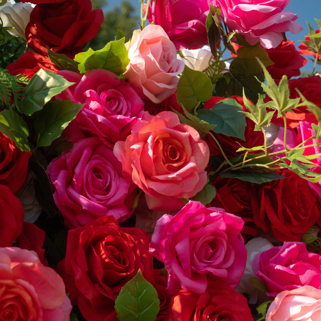 Margarita | 5D Event-Ready Artificial Floral Wall Backdrop, Roll-Up Fabric | Shipping Included