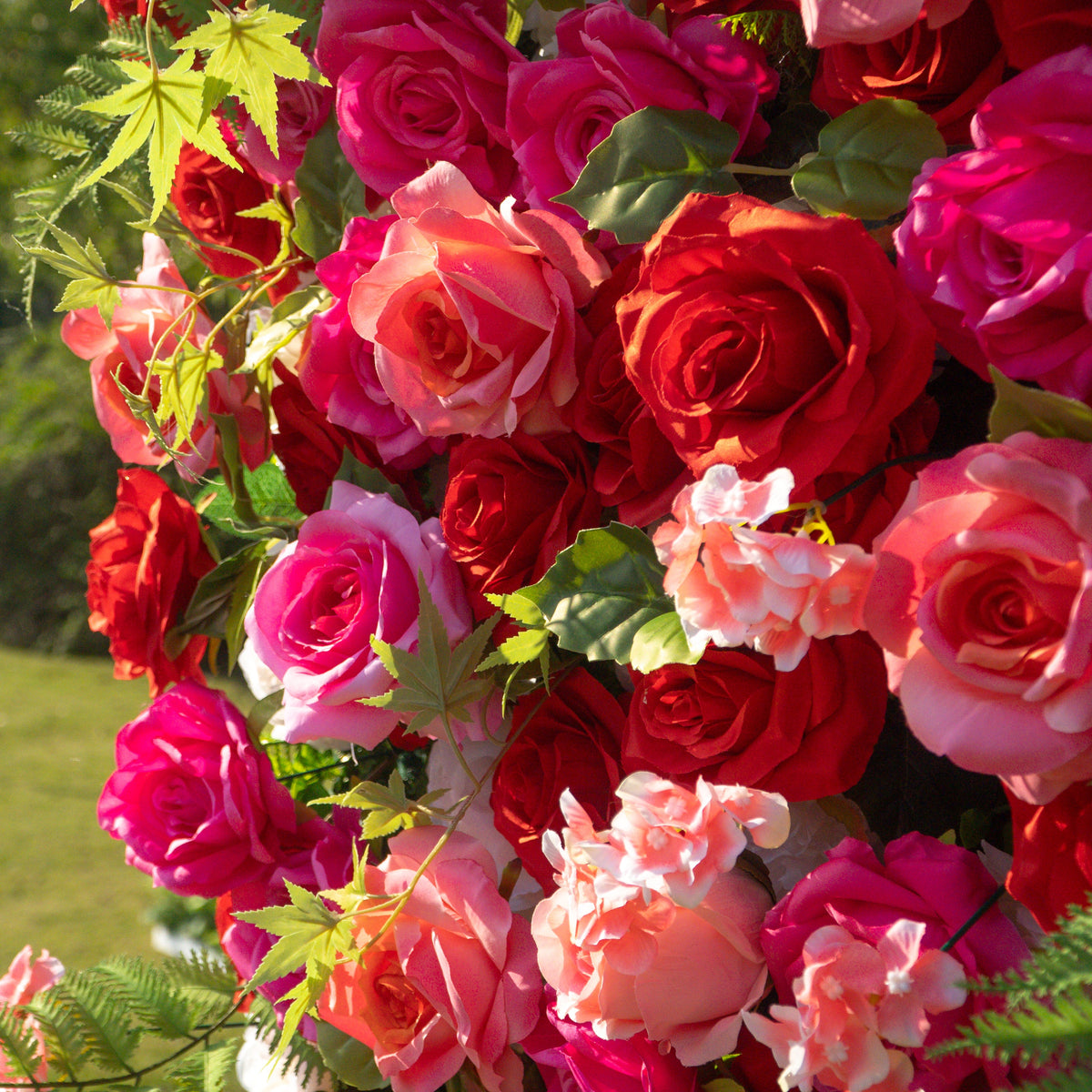 Margarita | 5D Event-Ready Artificial Floral Wall Backdrop, Roll-Up Fabric | Shipping Included