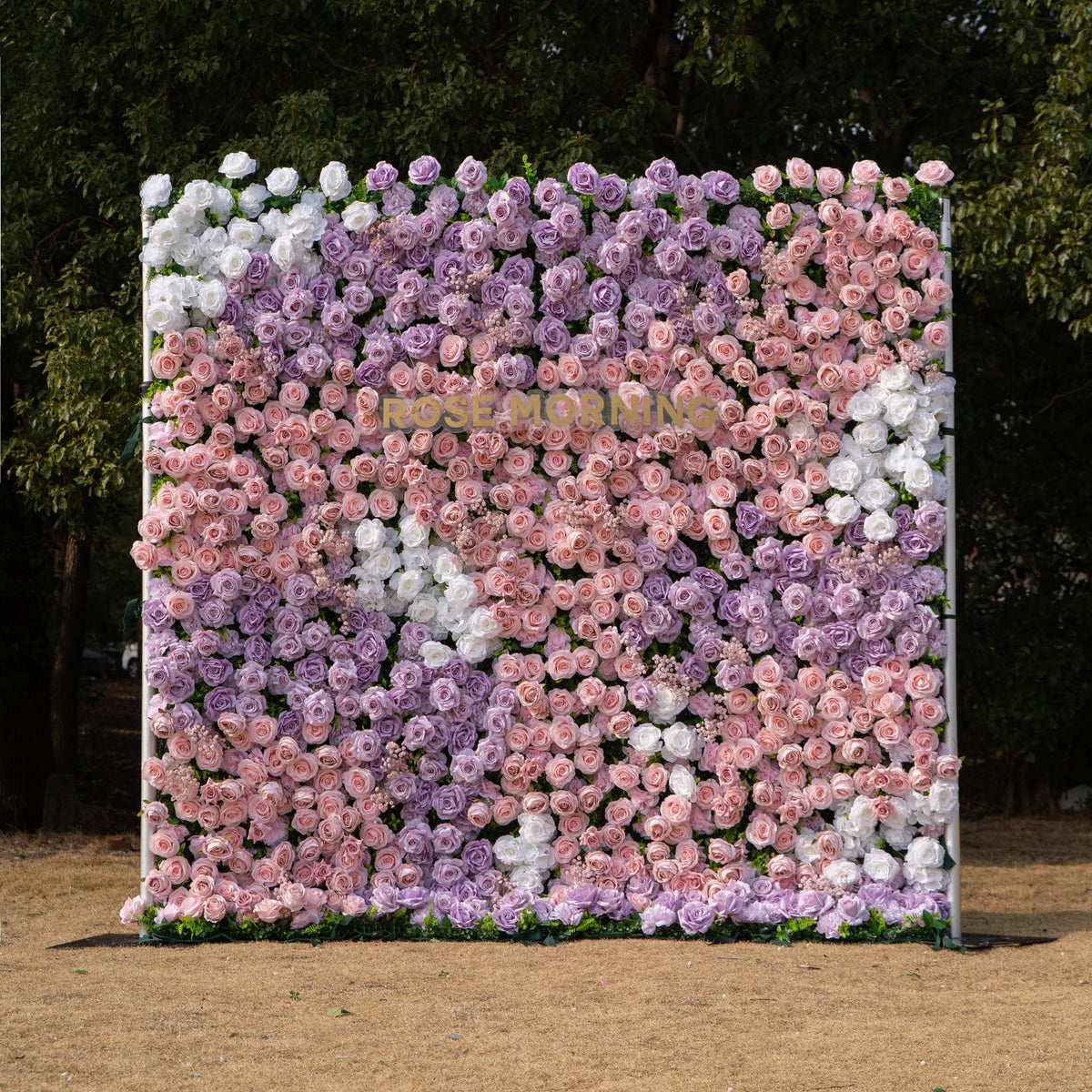 Maris | Luxury 3D Lavender & Blush Silk Rose Event-Ready Floral Wall Backdrop for Romantic Weddings & Bridal Showers | Shipping Included