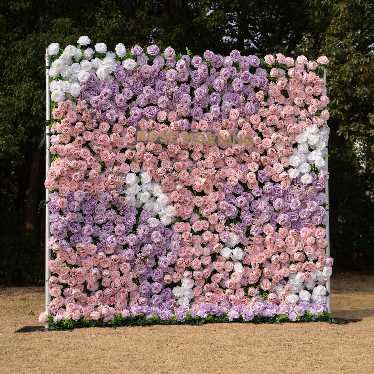 Maris | Luxury 3D Lavender & Blush Silk Rose Event-Ready Floral Wall Backdrop for Romantic Weddings & Bridal Showers | Shipping Included