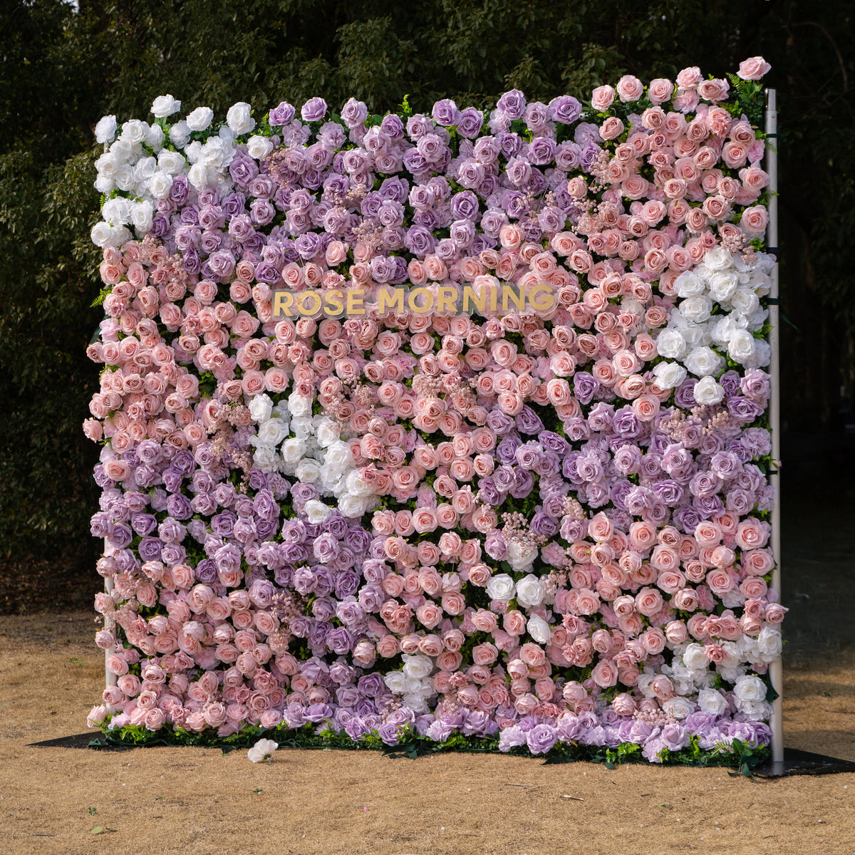 Maris | Luxury 3D Lavender & Blush Silk Rose Event-Ready Floral Wall Backdrop for Romantic Weddings & Bridal Showers | Shipping Included
