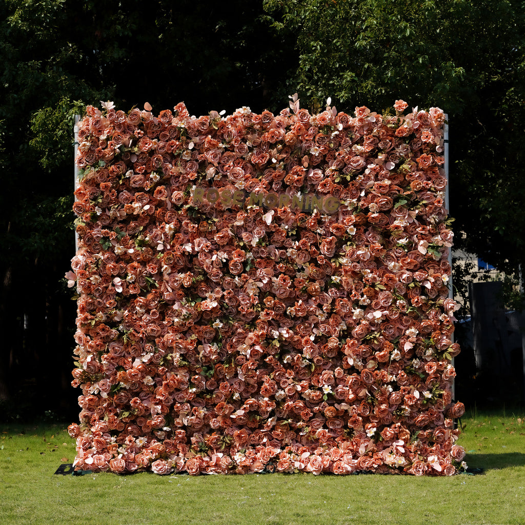 Maven 5D Fabric Artificial rolling up curtain flower wall Rose Morning