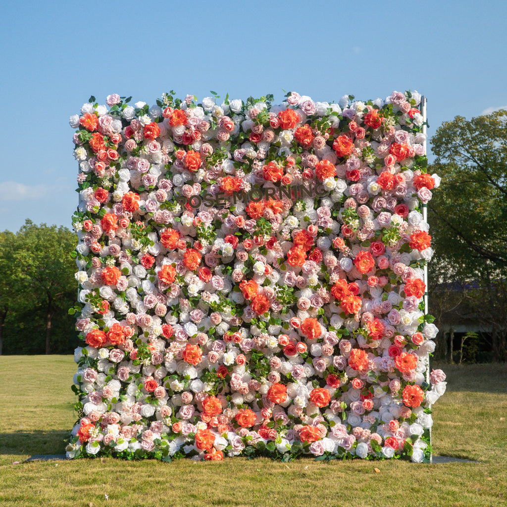 Meow | 5D Event-Ready Artificial Floral Wall Backdrop, Roll-Up Fabric | Shipping Included