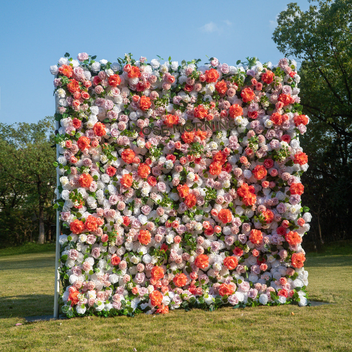 Meow | 5D Event-Ready Artificial Floral Wall Backdrop, Roll-Up Fabric | Shipping Included