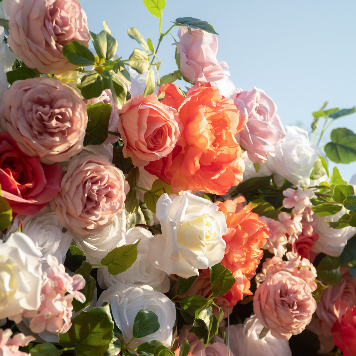 Meow | 5D Event-Ready Artificial Floral Wall Backdrop, Roll-Up Fabric | Shipping Included