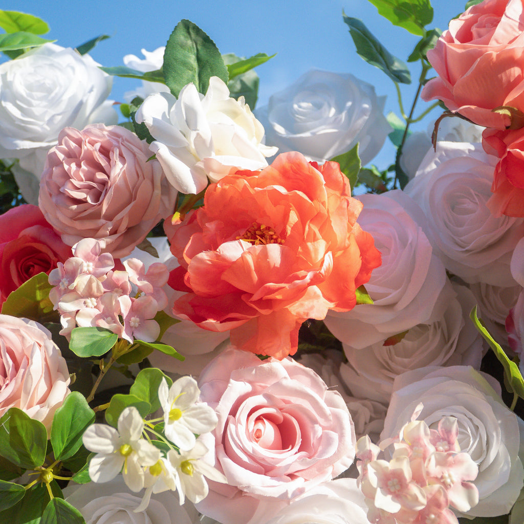 Meow | 5D Event-Ready Artificial Floral Wall Backdrop, Roll-Up Fabric | Shipping Included