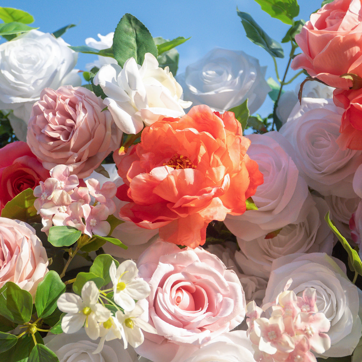 Meow | 5D Event-Ready Artificial Floral Wall Backdrop, Roll-Up Fabric | Shipping Included