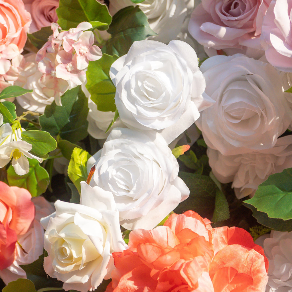 Meow | 5D Event-Ready Artificial Floral Wall Backdrop, Roll-Up Fabric | Shipping Included