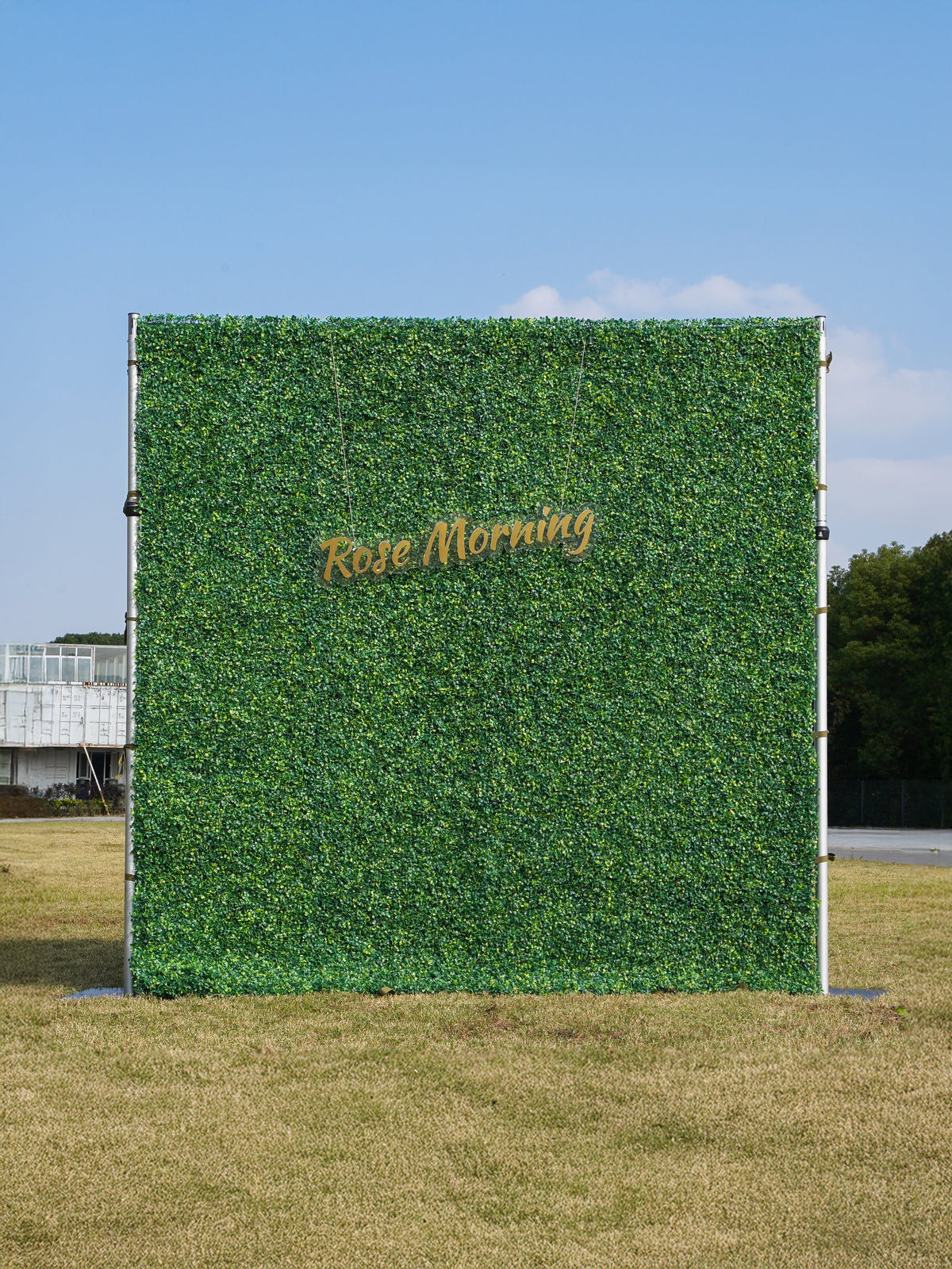 Milan | Fabric Artificial rolling up curtain green flower wall(In Us Stock) | Shipping Included