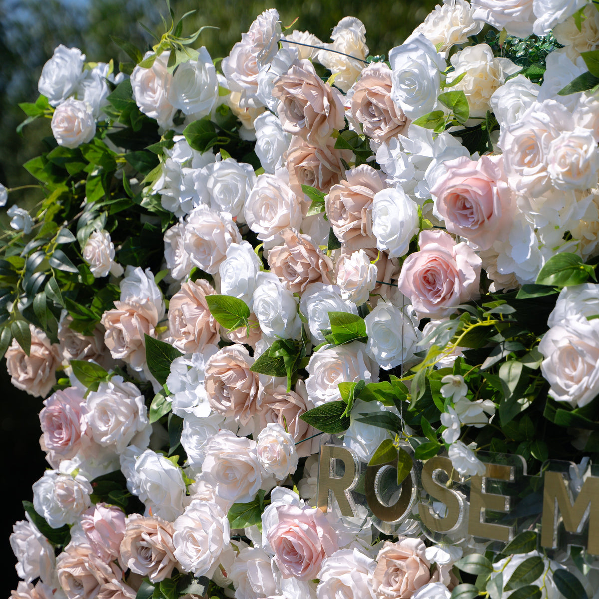 Milo | 3D Event-Ready Artificial Floral Wall Backdrop, Roll-Up Fabric | Shipping Included