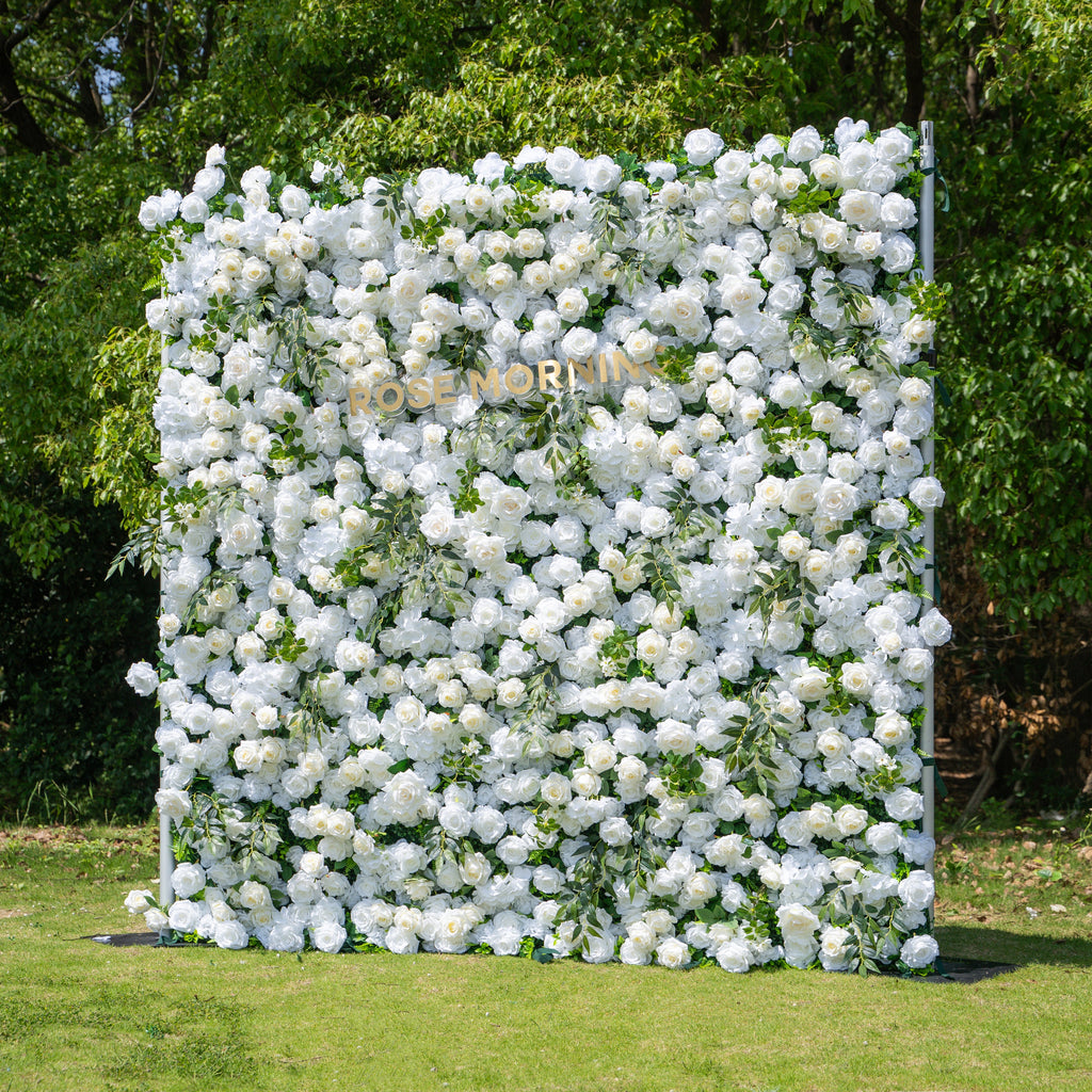 Moonlight | 3D Event-Ready Artificial Floral Wall Backdrop, Roll-Up Fabric | Shipping Included