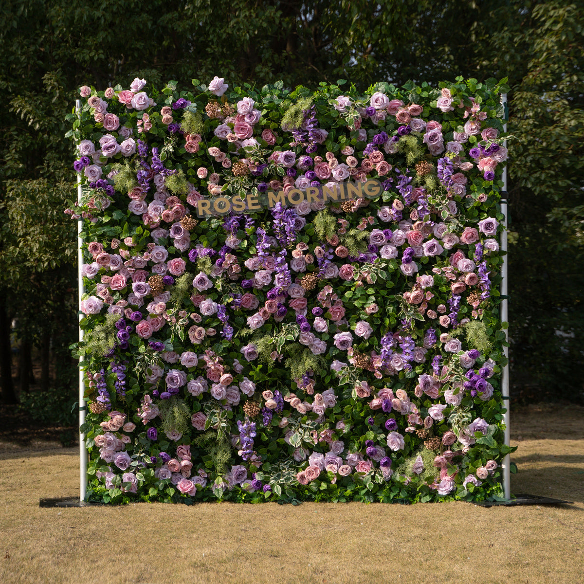 Morado | 3D Event-Ready Artificial Floral Wall Backdrop, Roll-Up Fabric | Shipping Included