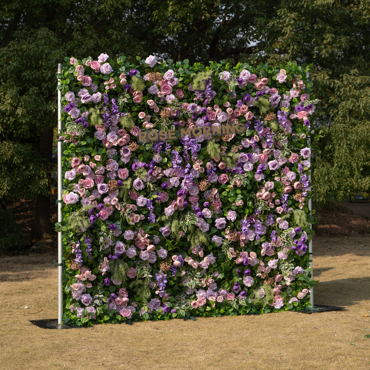 Morado | 3D Event-Ready Artificial Floral Wall Backdrop, Roll-Up Fabric | Shipping Included
