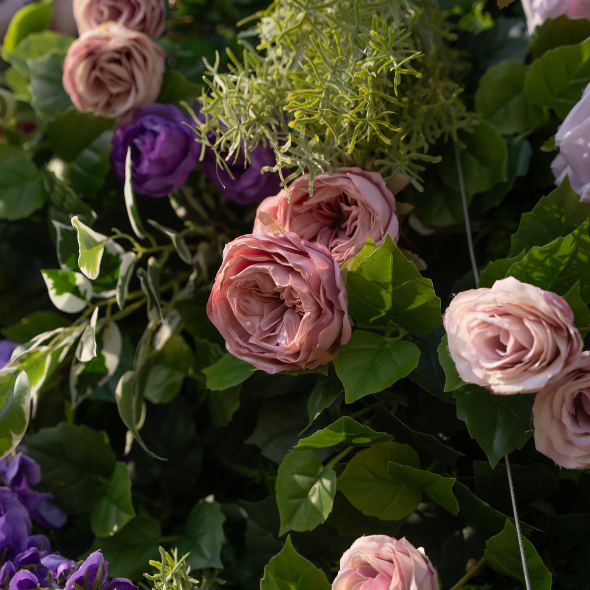 Morado | 3D Event-Ready Artificial Floral Wall Backdrop, Roll-Up Fabric | Shipping Included