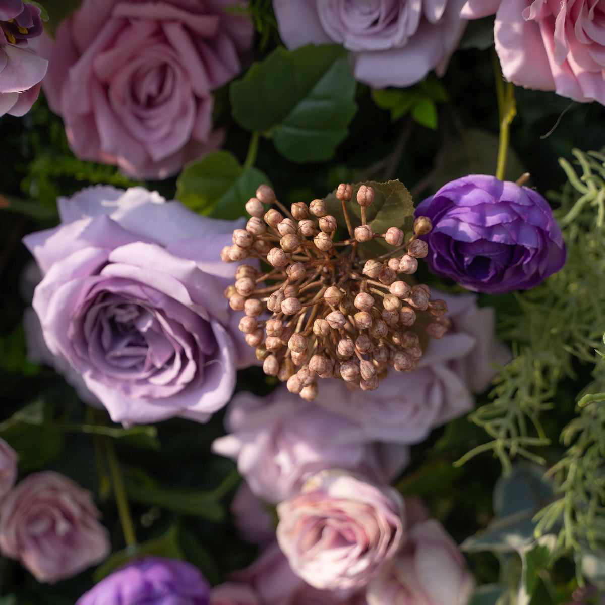 Morado | 3D Event-Ready Artificial Floral Wall Backdrop, Roll-Up Fabric | Shipping Included