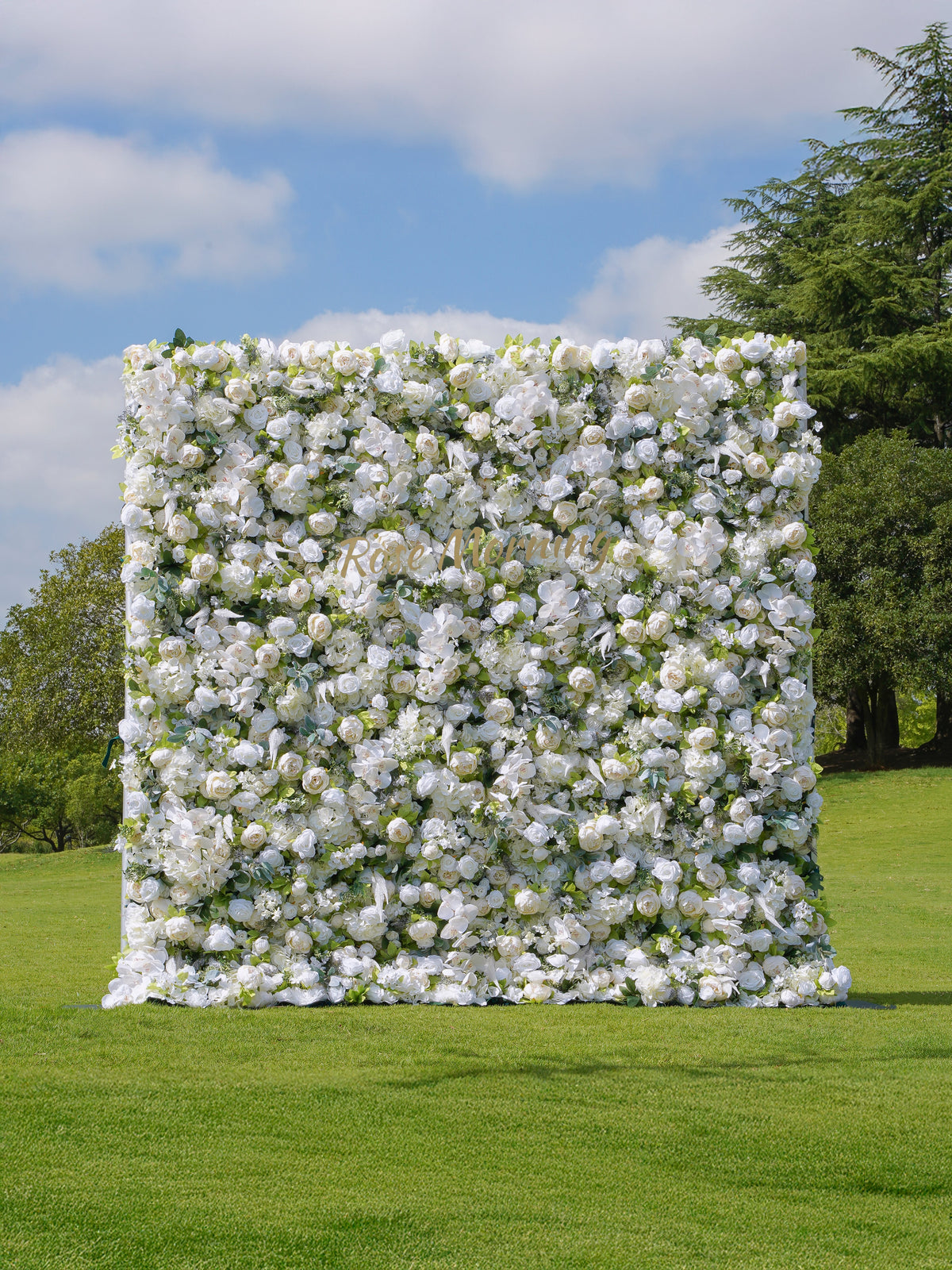 Morning | 5D Event-Ready Artificial Floral Wall Backdrop, Roll-Up Fabric | Shipping Included