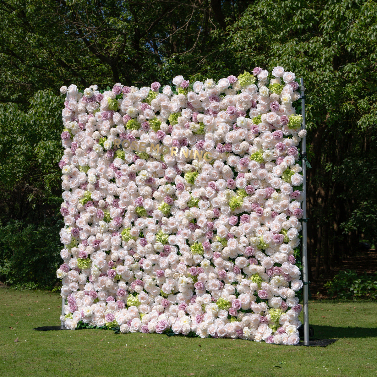 Nataly：5D Fabric Artificial rolling up curtain flower wall (Ready to ship) Rose Morning