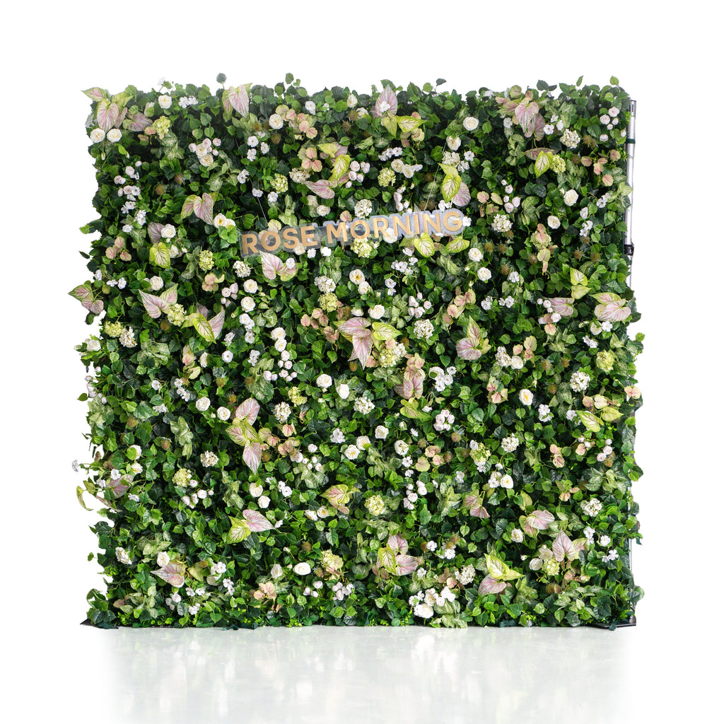 Nives | 4D Event-Ready Artificial Floral Wall Backdrop, Roll-Up Fabric | Shipping Included