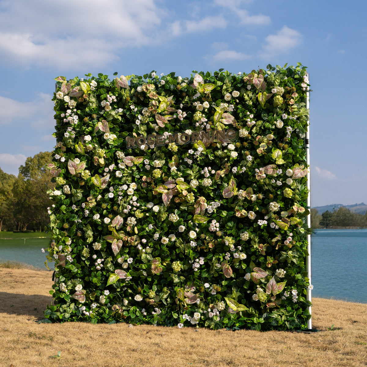 Nives | 4D Event-Ready Artificial Floral Wall Backdrop, Roll-Up Fabric | Shipping Included