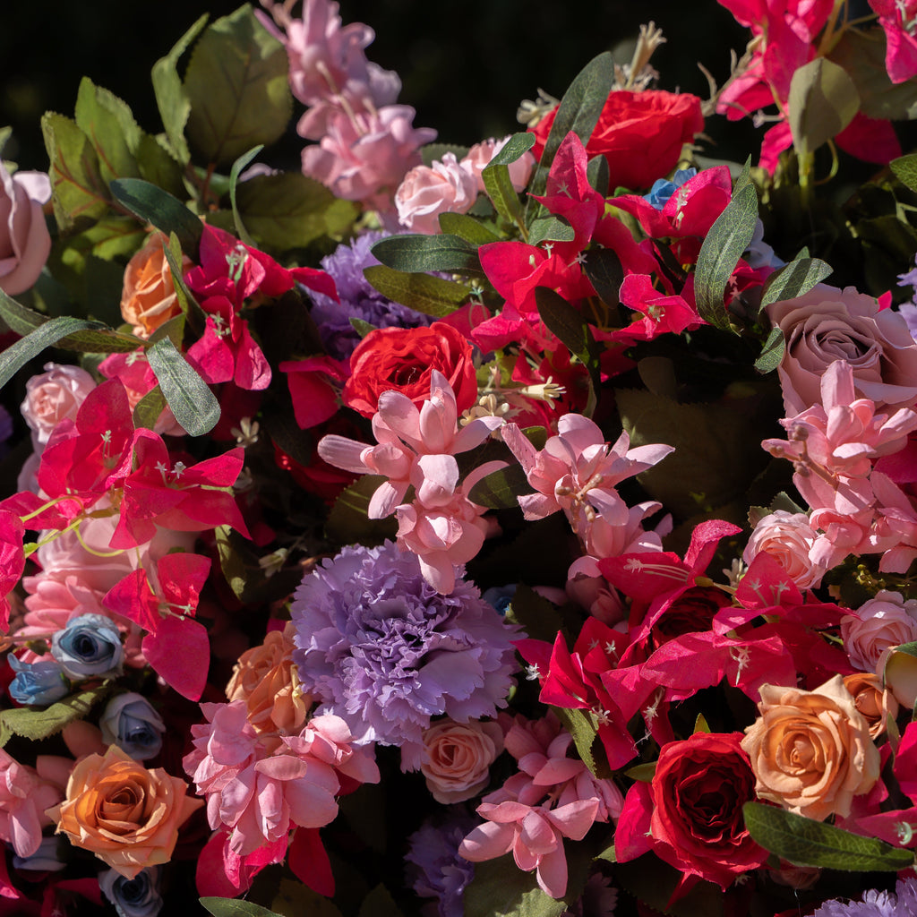 NooZay | 7D 2023 Event-Ready Artificial Floral Wall Backdrop, Roll-Up Fabric | Shipping Included