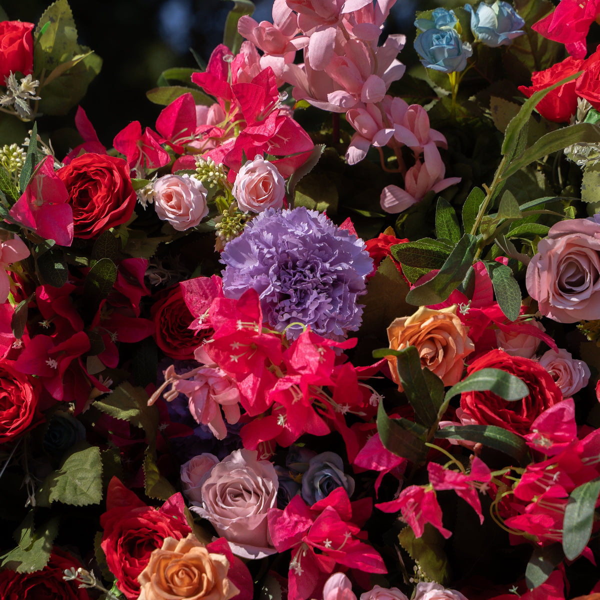 NooZay | 7D 2023 Event-Ready Artificial Floral Wall Backdrop, Roll-Up Fabric | Shipping Included