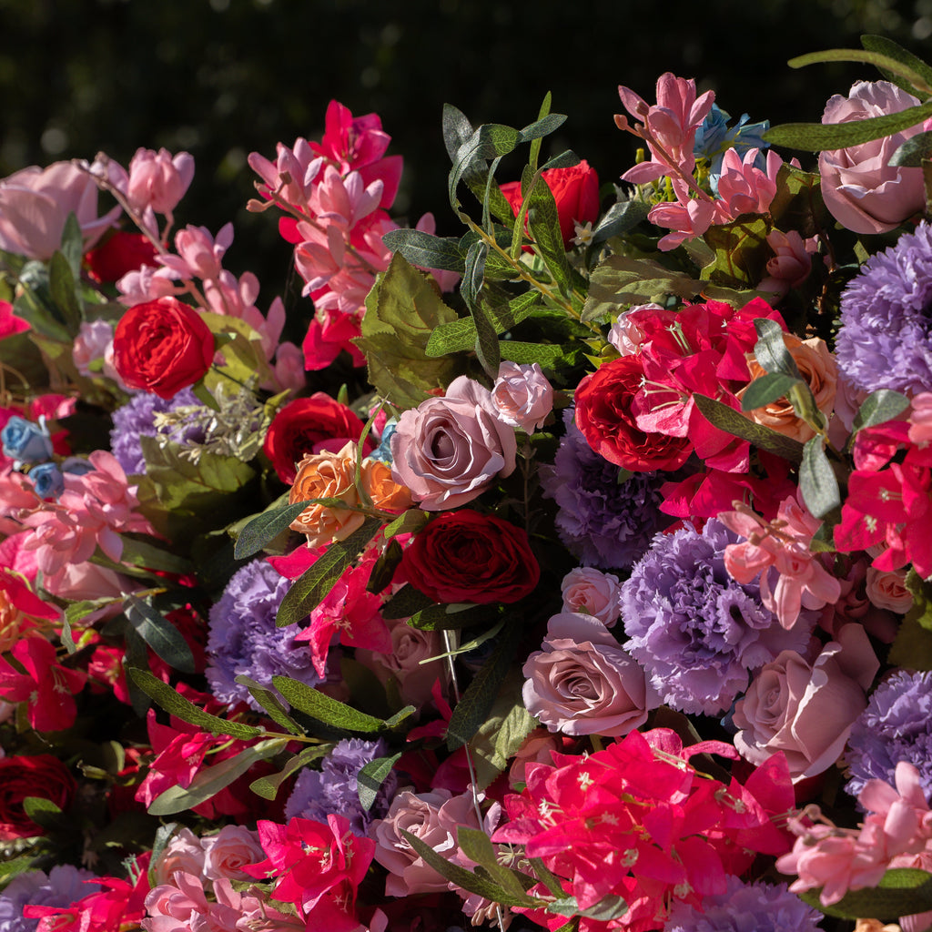 NooZay | 7D 2023 Event-Ready Artificial Floral Wall Backdrop, Roll-Up Fabric | Shipping Included