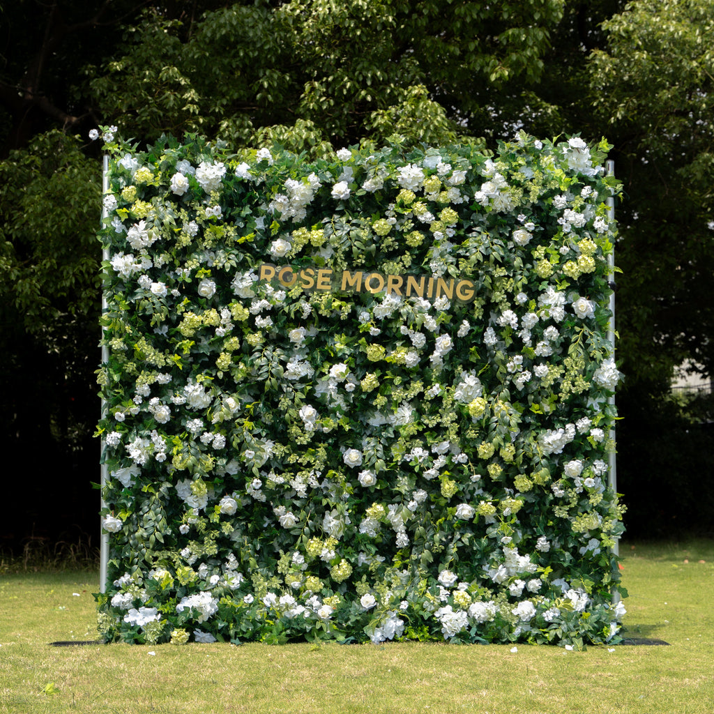 Parker | 5D Event-Ready Artificial Floral Wall Backdrop, Roll-Up Fabric | Shipping Included
